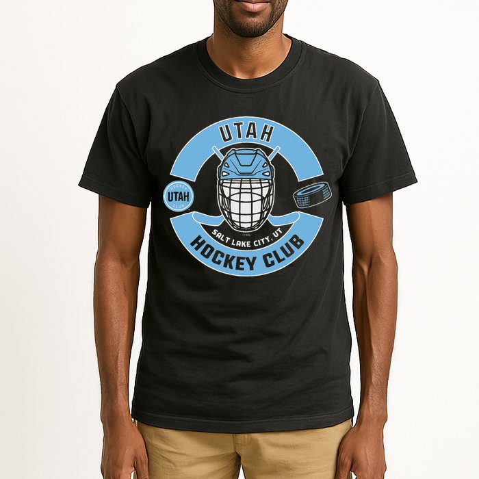 U.T.A.H H.O.C.K.E.Y Club Mask Black Tall T-Shirt