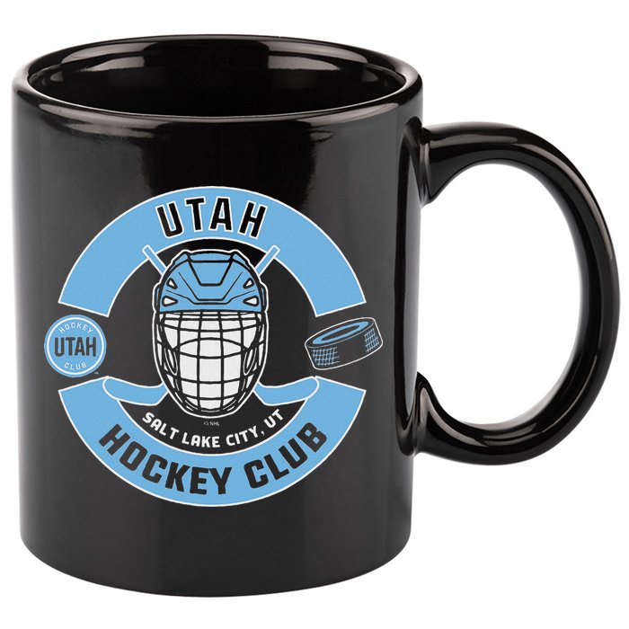 U.T.A.H H.O.C.K.E.Y Club Mask Black 11oz C Handle Ceramic Mug