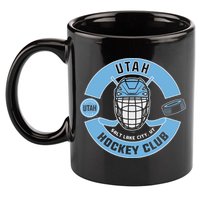 U.T.A.H H.O.C.K.E.Y Club Mask Black 11oz C Handle Ceramic Mug