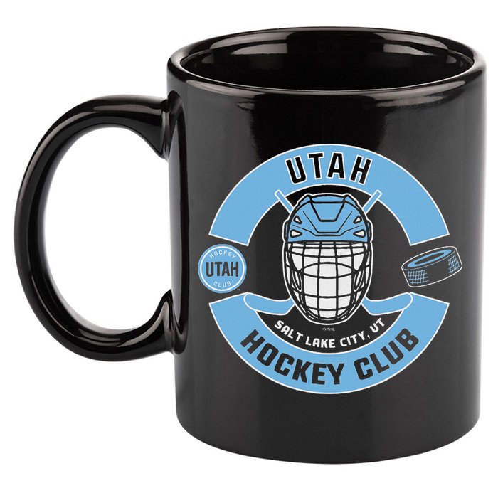 U.T.A.H H.O.C.K.E.Y Club Mask Black 11oz C Handle Ceramic Mug