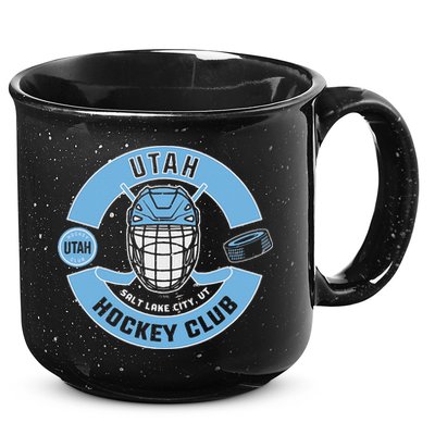 U.T.A.H H.O.C.K.E.Y Club Mask Black 15oz Campfire Ceramic Mug