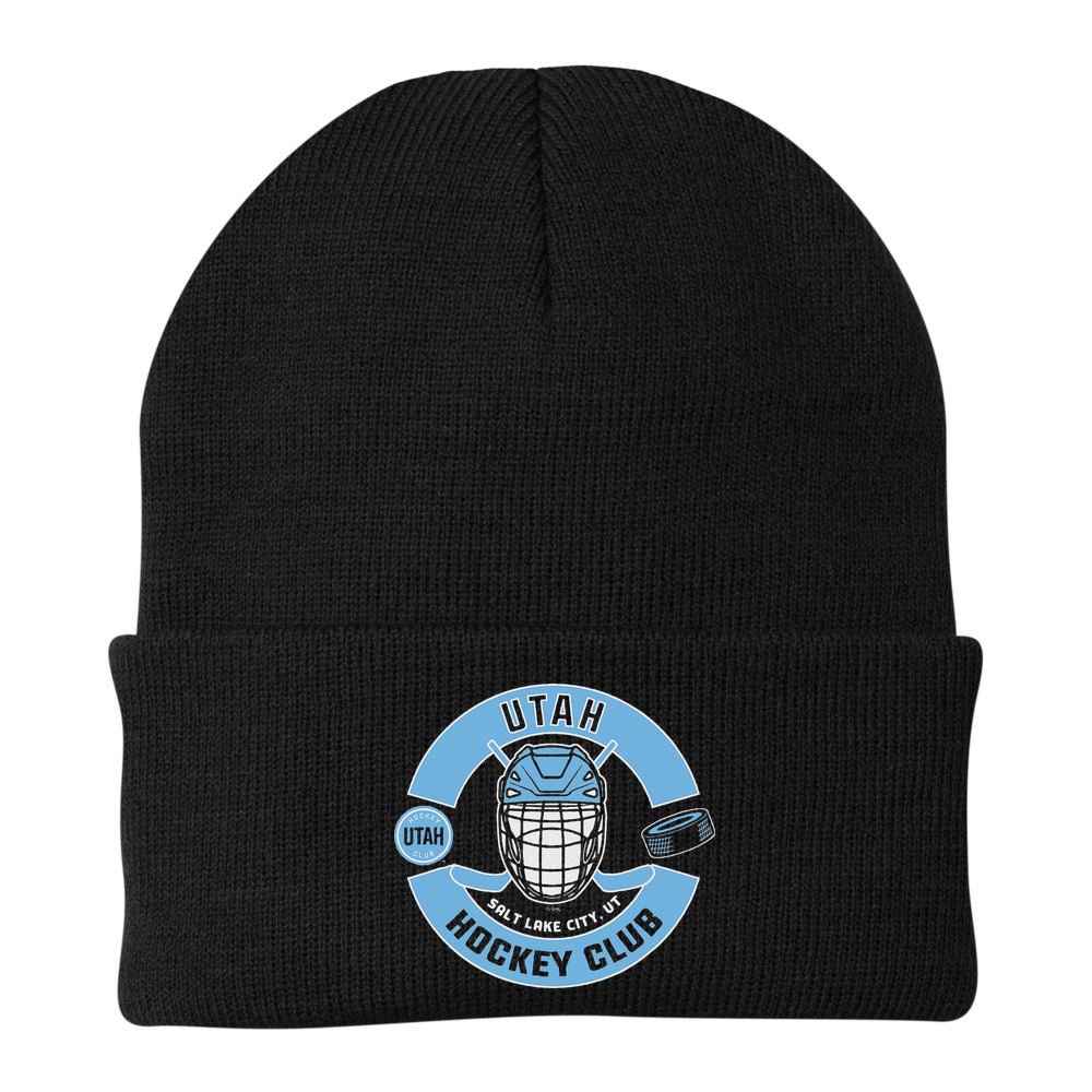 U.T.A.H H.O.C.K.E.Y Club Mask Black Beanie