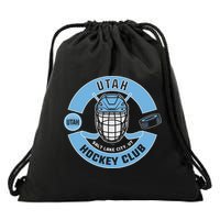 U.T.A.H H.O.C.K.E.Y Club Mask Black Drawstring Bag
