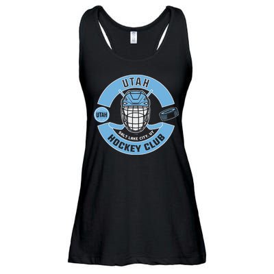 U.T.A.H H.O.C.K.E.Y Club Mask Black Ladies Essential Flowy Tank