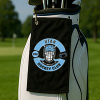 U.T.A.H H.O.C.K.E.Y Club Mask Black Golf Towel