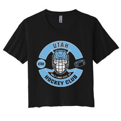 U.T.A.H H.O.C.K.E.Y Club Mask Black Crop Top