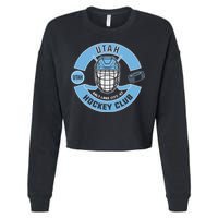 U.T.A.H H.O.C.K.E.Y Club Mask Black Cropped Pullover Crew