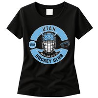 U.T.A.H H.O.C.K.E.Y Club Mask Black Womens T-Shirt