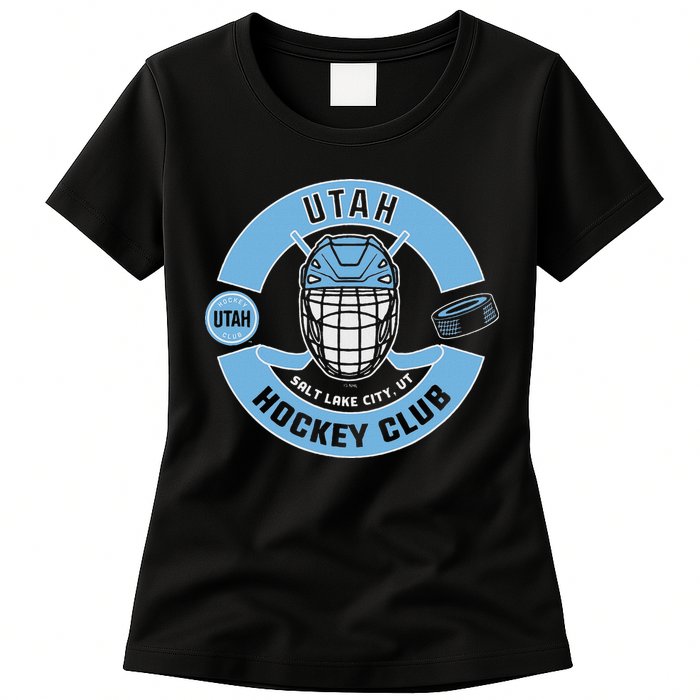 U.T.A.H H.O.C.K.E.Y Club Mask Black Womens T-Shirt