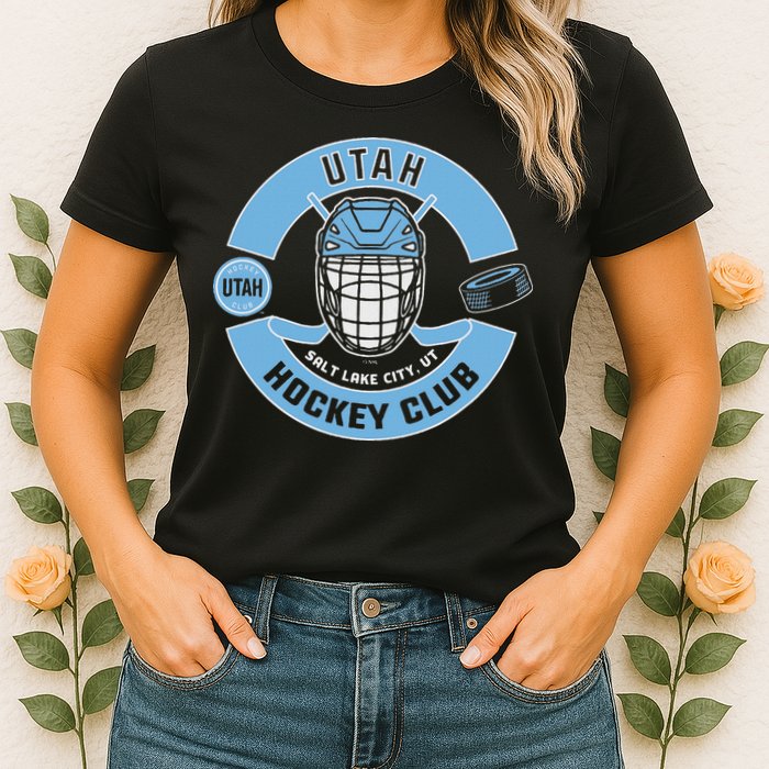 U.T.A.H H.O.C.K.E.Y Club Mask Black Womens T-Shirt