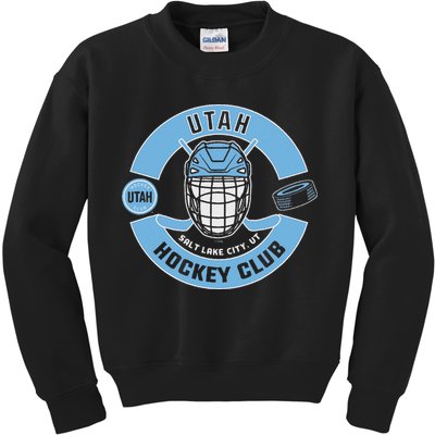 U.T.A.H H.O.C.K.E.Y Club Mask Black Kids Sweatshirt