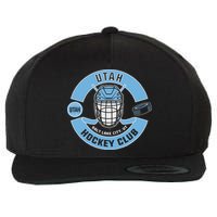 U.T.A.H H.O.C.K.E.Y Club Mask Black Wool Snapback Cap