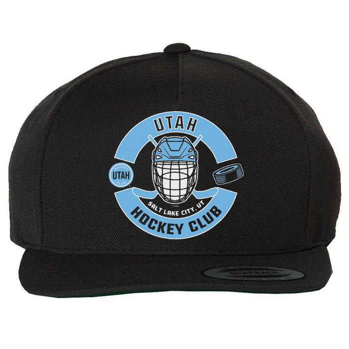 U.T.A.H H.O.C.K.E.Y Club Mask Black Wool Snapback Cap