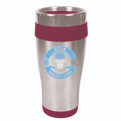 U.T.A.H H.O.C.K.E.Y Club Mask Black 16oz Travel Tumbler