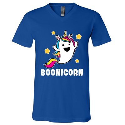 Unicorn Halloween Costume Boonicorn Unicorn Ghost Gift V-Neck T-Shirt