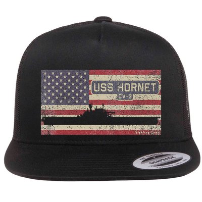 Uss Hornet Cv8 Ww2 Aircraft Carrier Usa Flatbill Hat