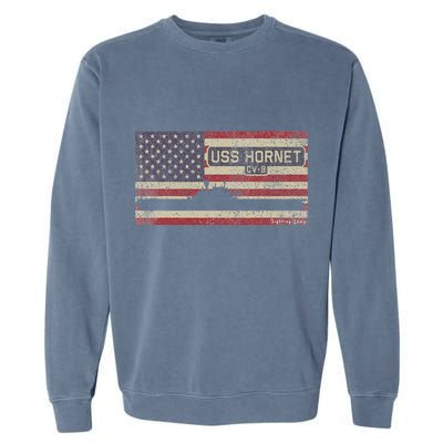 Uss Hornet Cv8 Ww2 Aircraft Carrier Usa Garment-Dyed Sweatshirt
