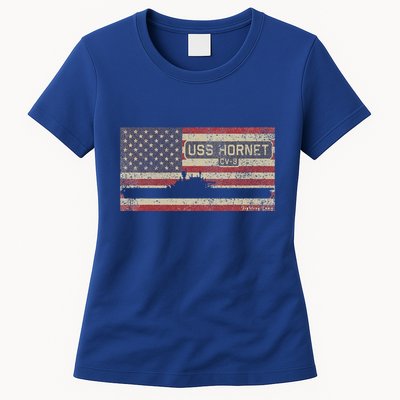 Uss Hornet Cv8 Ww2 Aircraft Carrier Usa Womens T-Shirt