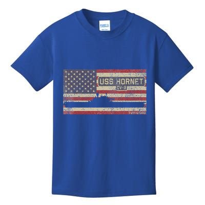 Uss Hornet Cv8 Ww2 Aircraft Carrier Usa Kids T-Shirt