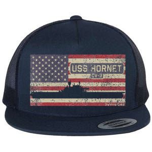 Uss Hornet Cv8 Ww2 Aircraft Carrier Usa Flat Bill Trucker Hat