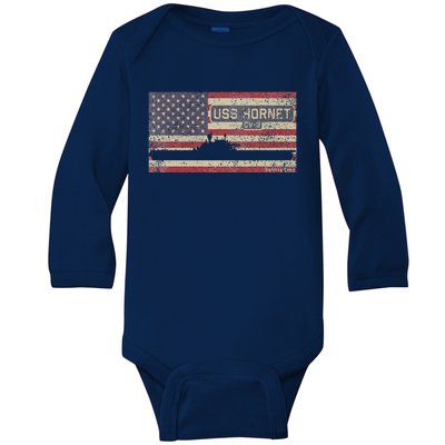 Uss Hornet Cv8 Ww2 Aircraft Carrier Usa Baby Long Sleeve Bodysuit