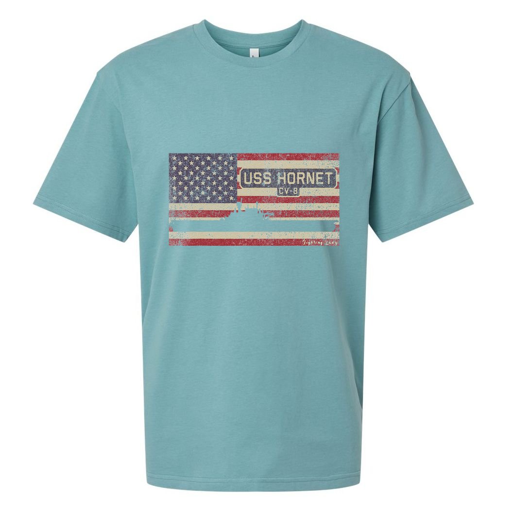 Uss Hornet Cv8 Ww2 Aircraft Carrier Usa Sueded Cloud Jersey T-Shirt