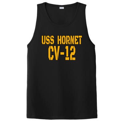 Uss Hornet Cvgift12 Aircraft Carrier Veterans Day Front And Back Funny Gift PosiCharge Competitor Tank