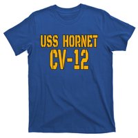 Uss Hornet Cvgift12 Aircraft Carrier Veterans Day Front And Back Funny Gift T-Shirt