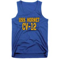 Uss Hornet Cvgift12 Aircraft Carrier Veterans Day Front And Back Funny Gift Tank Top