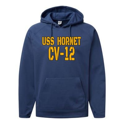 Uss Hornet Cvgift12 Aircraft Carrier Veterans Day Front And Back Funny Gift Performance Fleece Hoodie