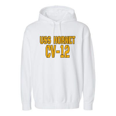 Uss Hornet Cvgift12 Aircraft Carrier Veterans Day Front And Back Funny Gift Garment-Dyed Fleece Hoodie