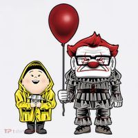 Up Horror Character Penny Horror Scary Clown Poster