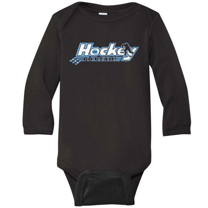 U.T.A.H. Ho.C..K.E.Y Club Hockey Black Baby Long Sleeve Bodysuit