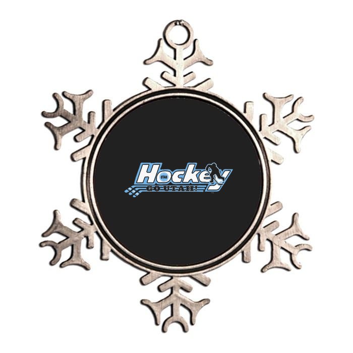 U.T.A.H. Ho.C..K.E.Y Club Hockey Black Metallic Star Ornament