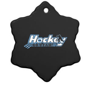 U.T.A.H. Ho.C..K.E.Y Club Hockey Black Ceramic Star Ornament