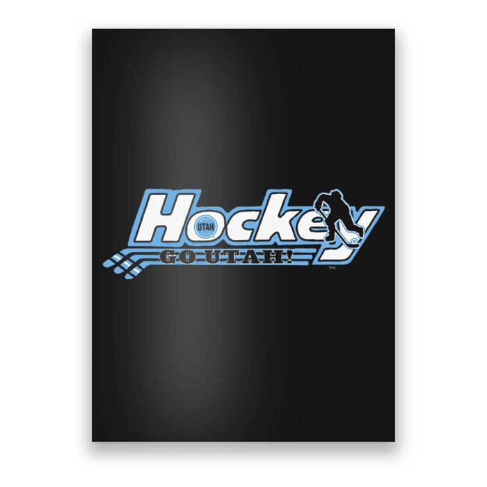 U.T.A.H. Ho.C..K.E.Y Club Hockey Black Poster