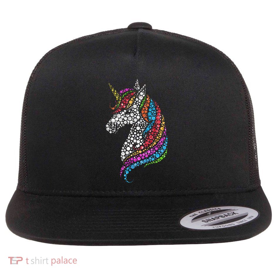 Unicorn Happy Dot Day Flatbill Hat