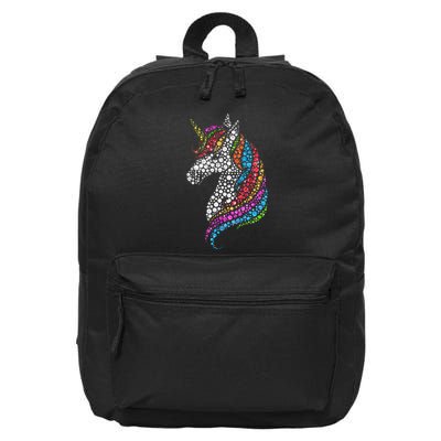 Unicorn Happy Dot Day 16 in Basic Backpack