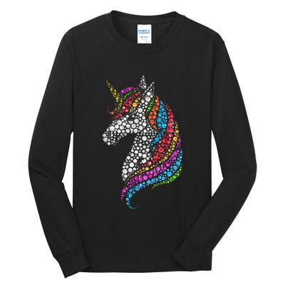 Unicorn Happy Dot Day Tall Long Sleeve T-Shirt