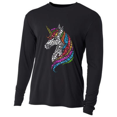 Unicorn Happy Dot Day Cooling Performance Long Sleeve Crew
