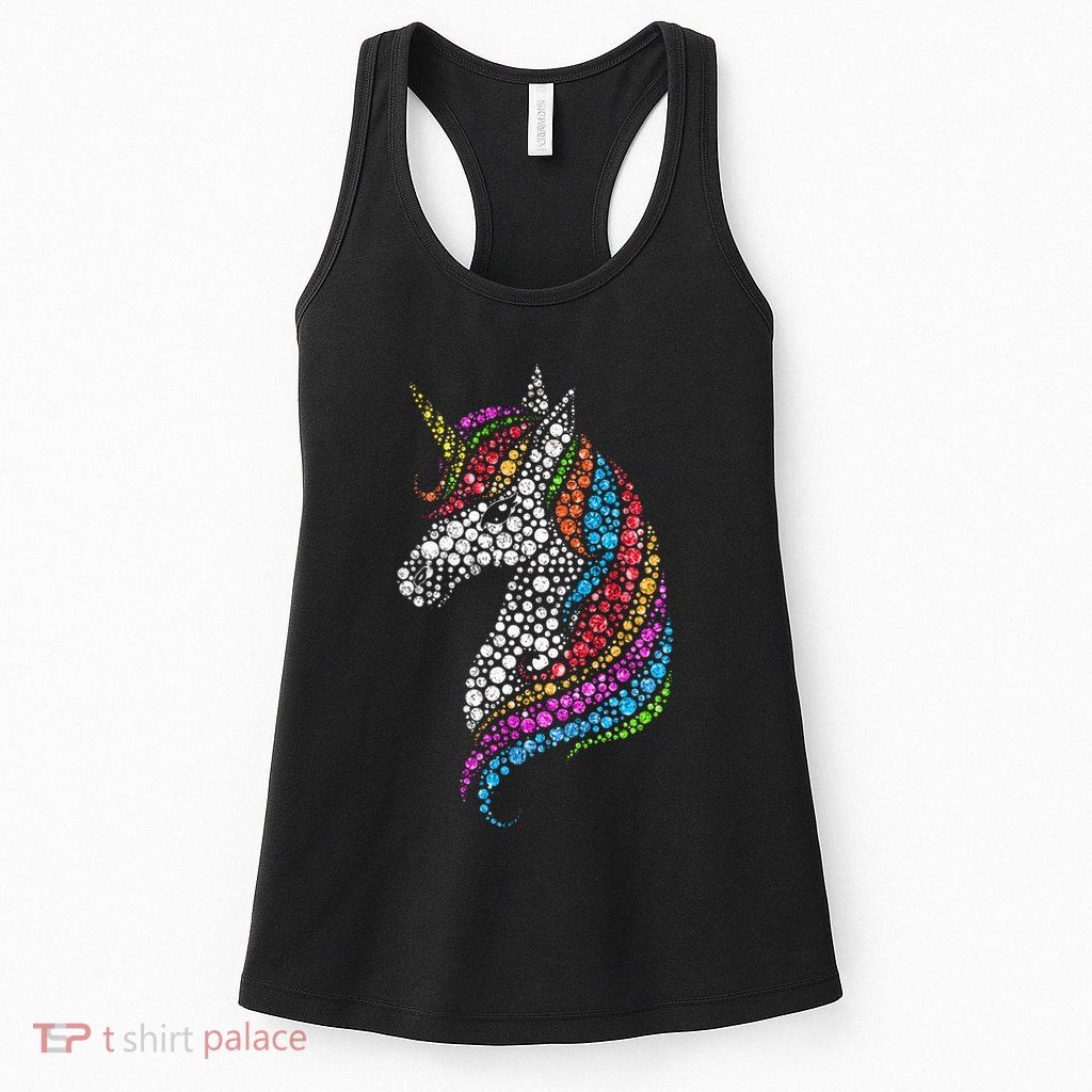 Unicorn Happy Dot Day Womens Tank Top