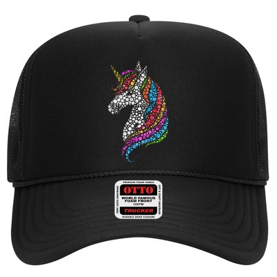Unicorn Happy Dot Day Trucker Hat