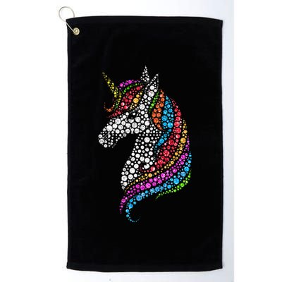 Unicorn Happy Dot Day Golf Towel