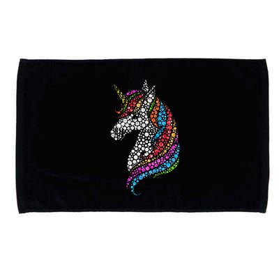 Unicorn Happy Dot Day Microfiber Hand Towel