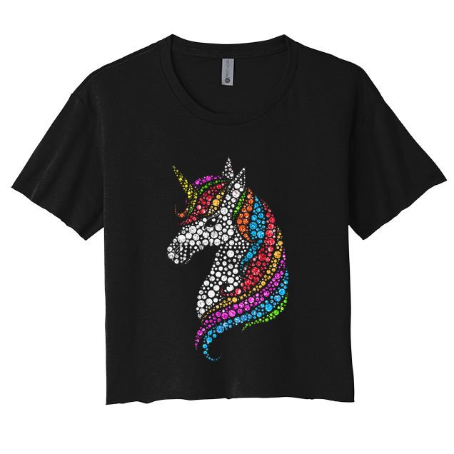 Unicorn Happy Dot Day Crop Top