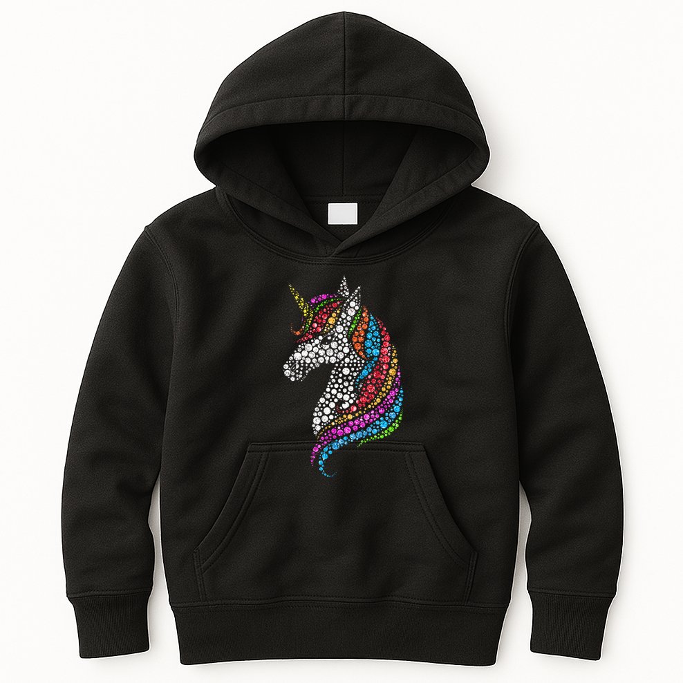 Unicorn Happy Dot Day Kids Hoodie