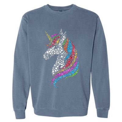 Unicorn Happy Dot Day Garment-Dyed Sweatshirt