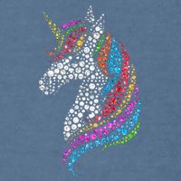 Unicorn Happy Dot Day Garment-Dyed Sweatshirt