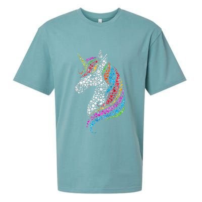 Unicorn Happy Dot Day Sueded Cloud Jersey T-Shirt