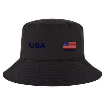 Usa Hockey Flag Gift Cool Comfort Performance Bucket Hat